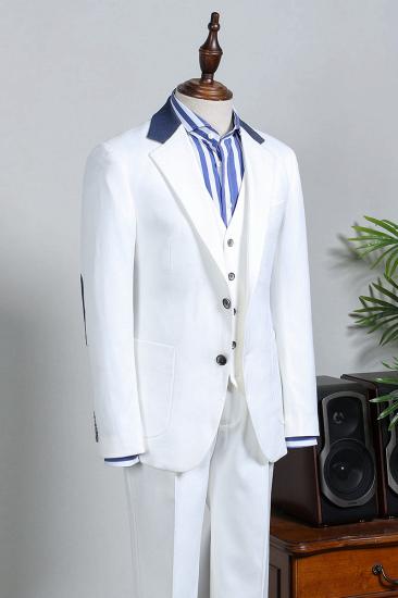 Fang New Arrival Formal White 3 Pieces Slim Fit Tailored Business Suit_1