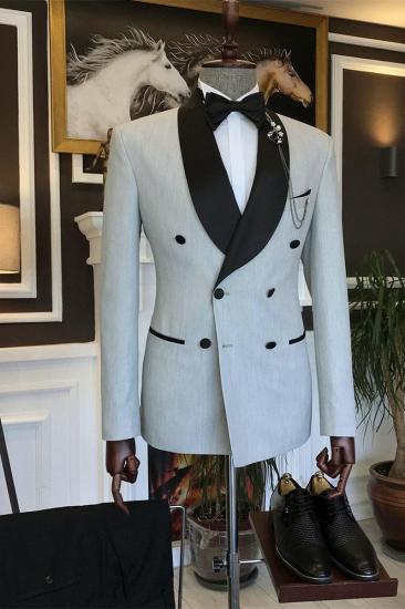 Chic Offwhite Double Breasted  Shawl Lapel Men Suits | happnessmall