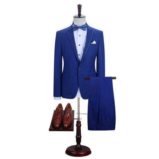 Daniel Handsome Royal Blue One Button Notched Lapel Men Suits for Prom_2